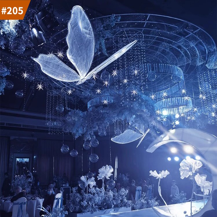 nordic butterfly indoor modern luxury chandelier lamp for wedding decoration