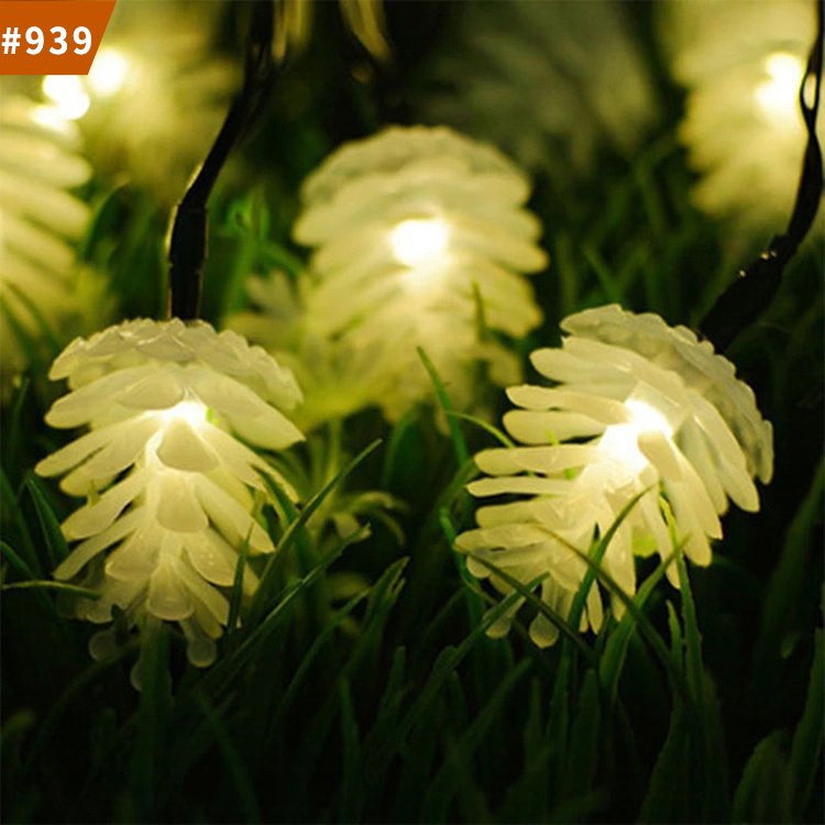 led pine cone lights christmas lights string wedding festive decorative lights