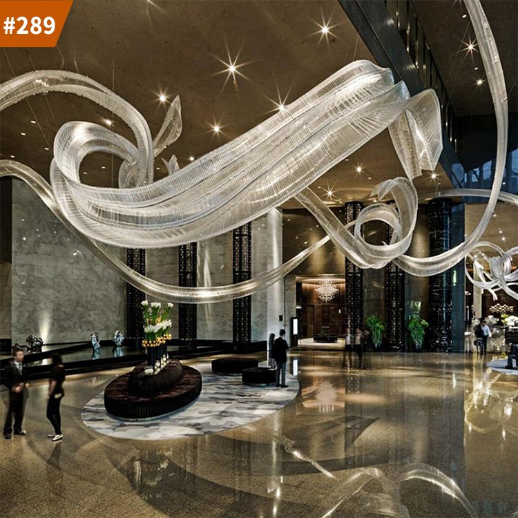 contemporary hotel lobby luxury wrought iron pendant light chandelier