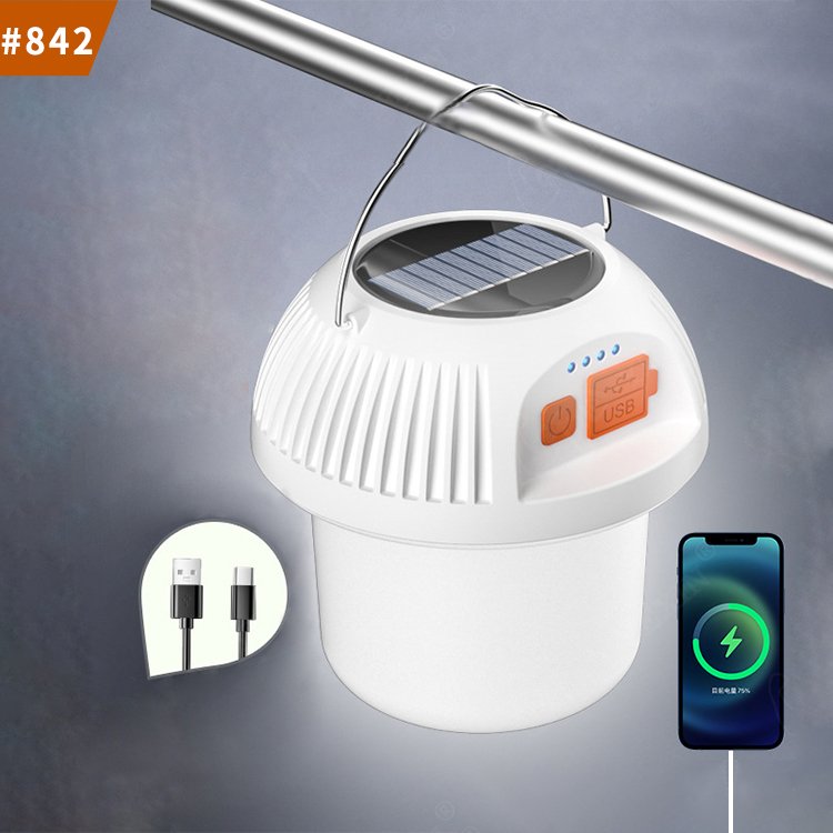 solar energy lighting usb bulb home led waterproof emergency charging light