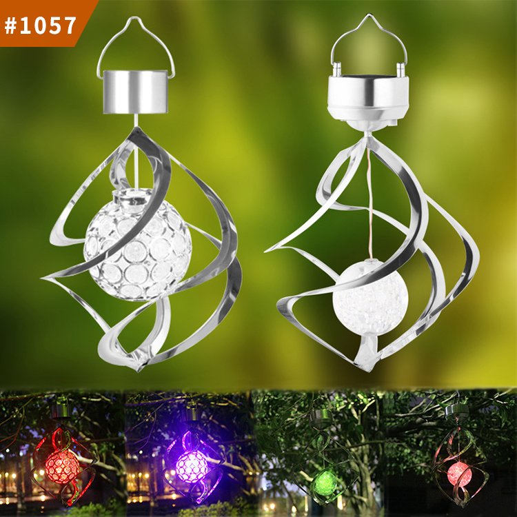 led solar light outdoor garden solar power lamp hanging wind bell lights