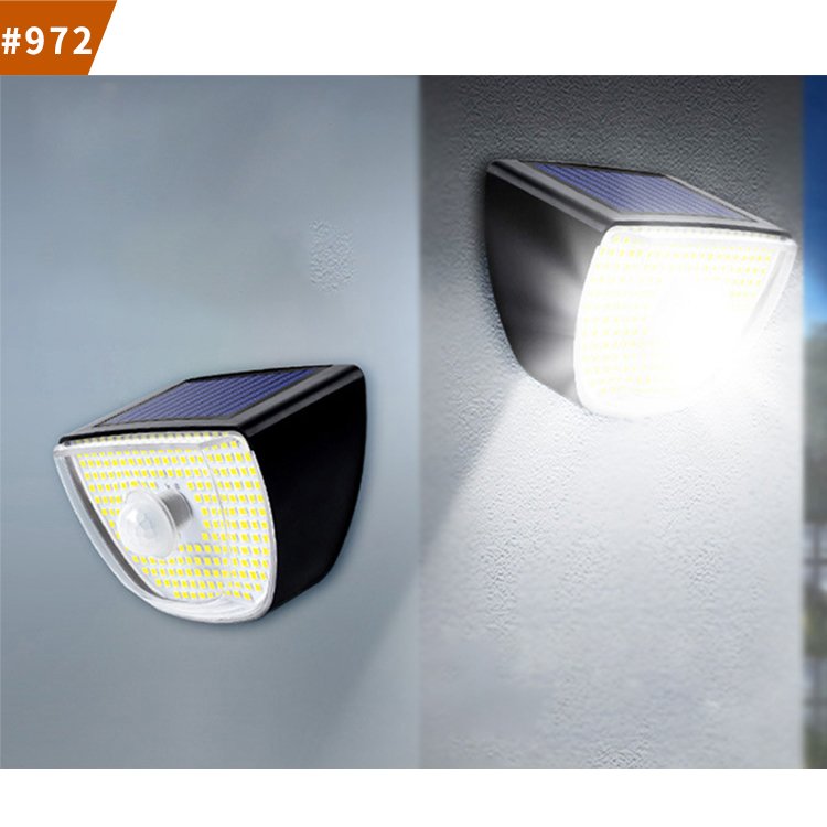 pir motion sensor outdoor solar lamp wall light solar sunlight powered garden