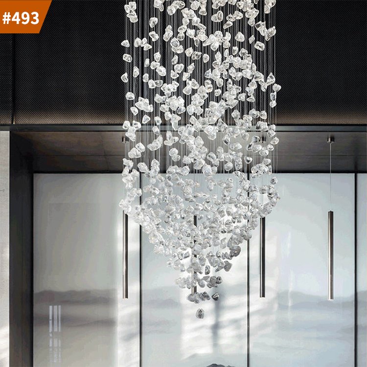 custom chandelier wedding decor home lighting glass stone pendant lights