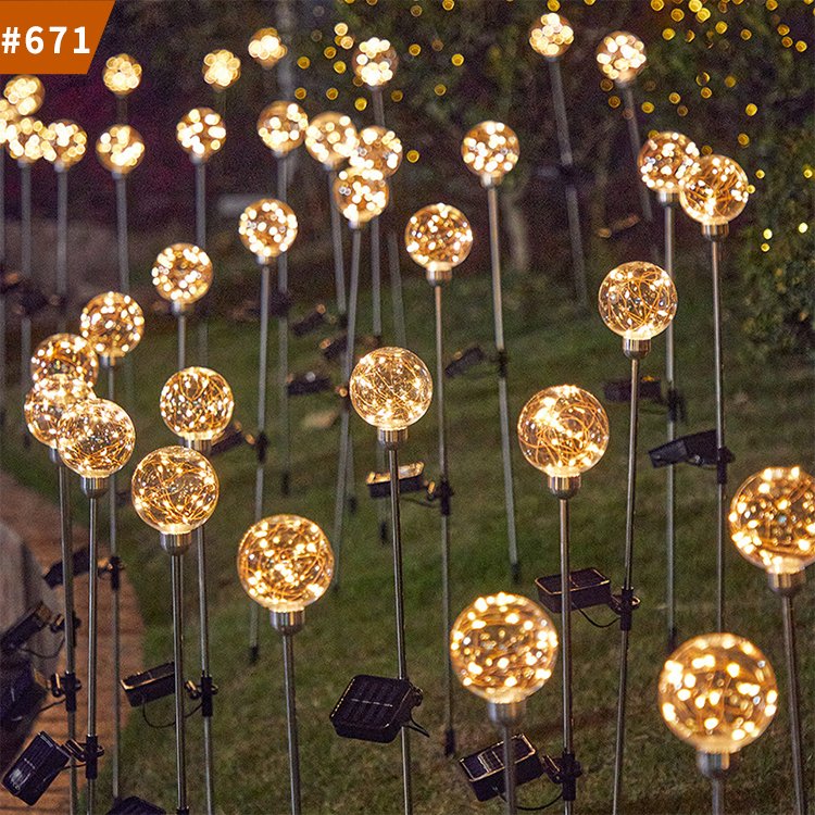 led solar powered ball light garden lights string fairy outdoor solar powered