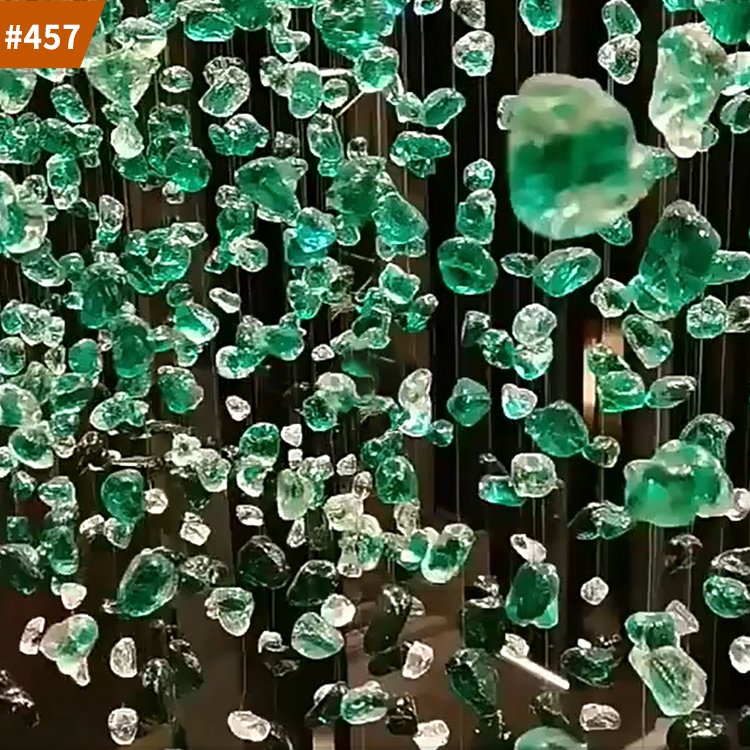 hotel lobby big chandelier luxury modern interior glass pendant lighting