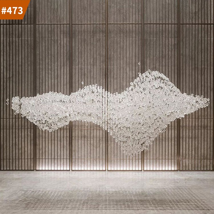 commercial lighting stone shape lamparas handmade glass light fixture modern