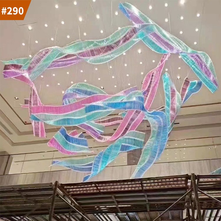 shopping mall interior decoration chandelier indoor hotel decor pendant light