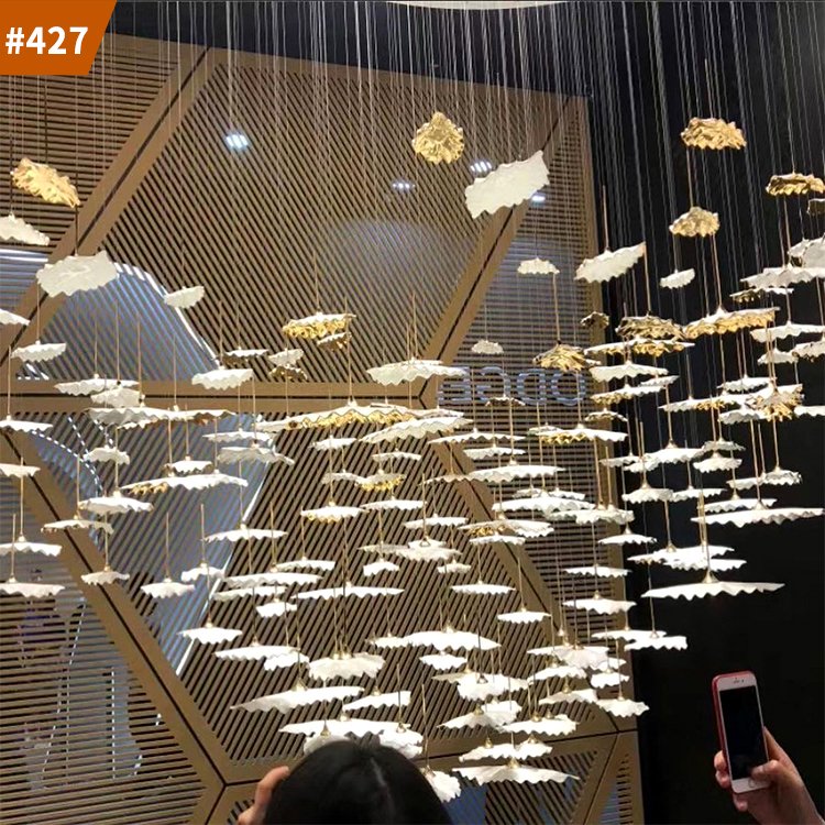 custom fashionable hotel lobby modern hanging pendant light chandelier