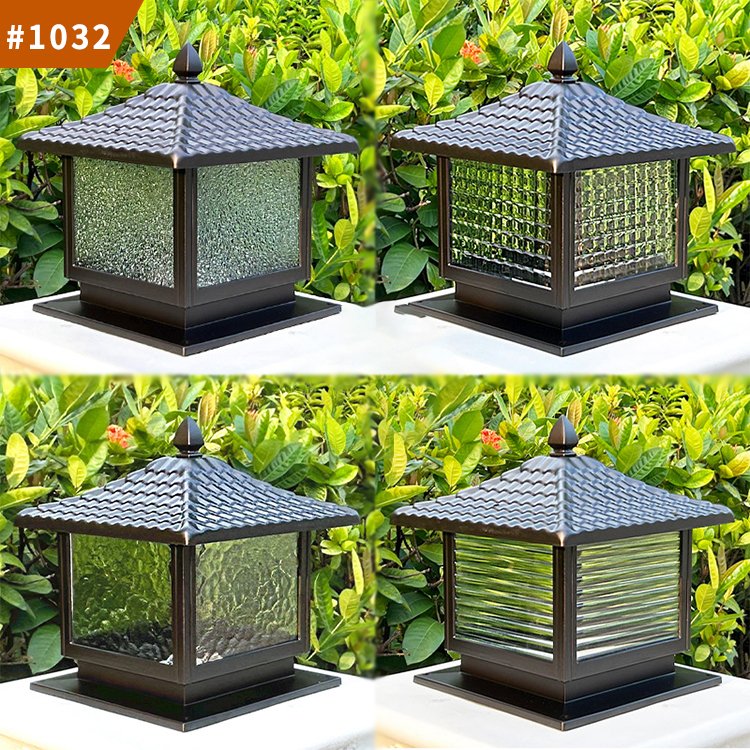 waterproof modern electric metal garden led column gate light pillar outdoor