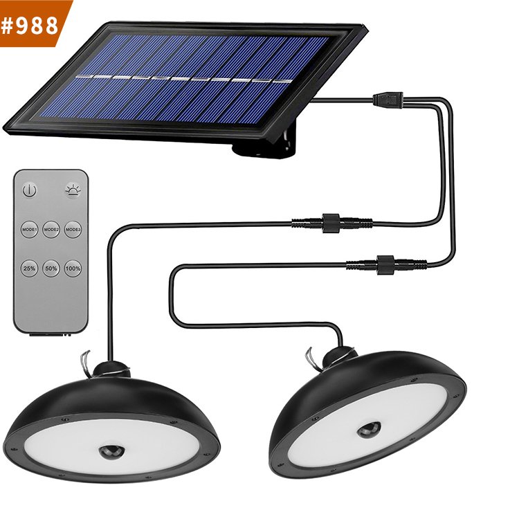waterproof indoor outdoor solar hanging lamp garden decor solar pendant light