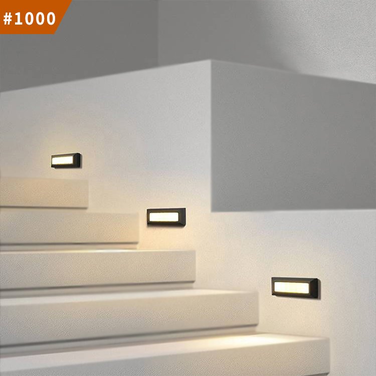 outdoor wall light waterproof embedded rectangle wall lamp step stair lighting