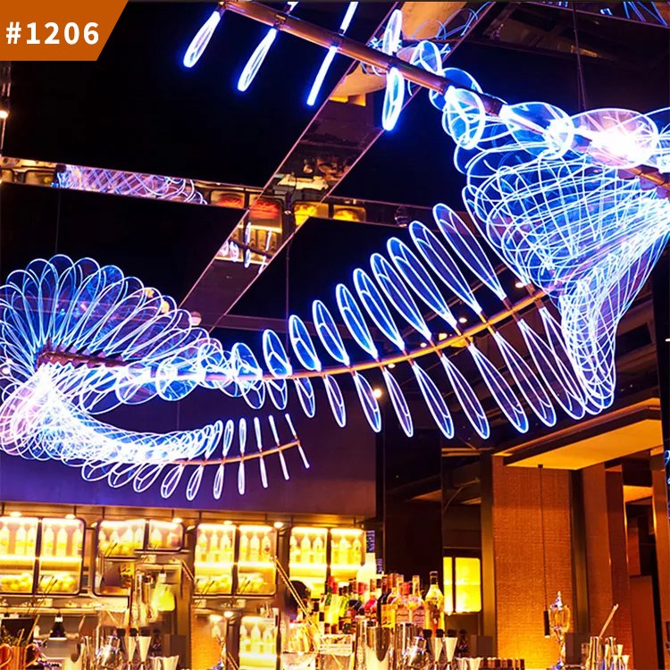 chandelier light modern staircase project custom large glass led chandelier