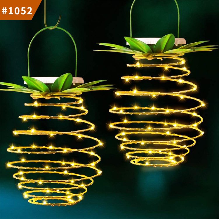 solar garden lights led villa balcony solar light outdoor pineapple night light