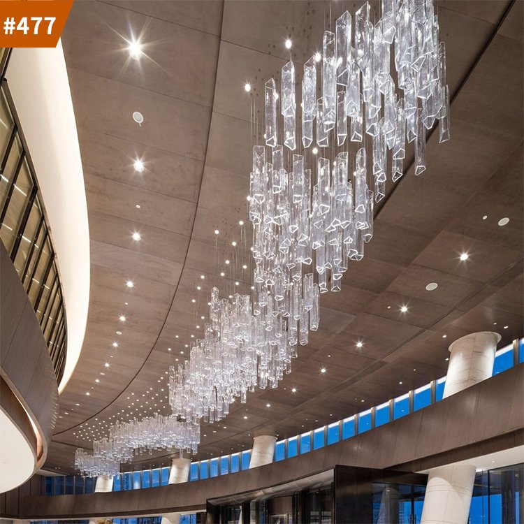 shopping mall big pendant lamps new arrival murano glass luxury chandelier