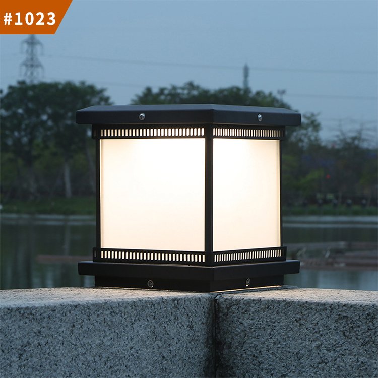 solar capital lamp wall led lights outdoor gate villa courtyard pillar lights