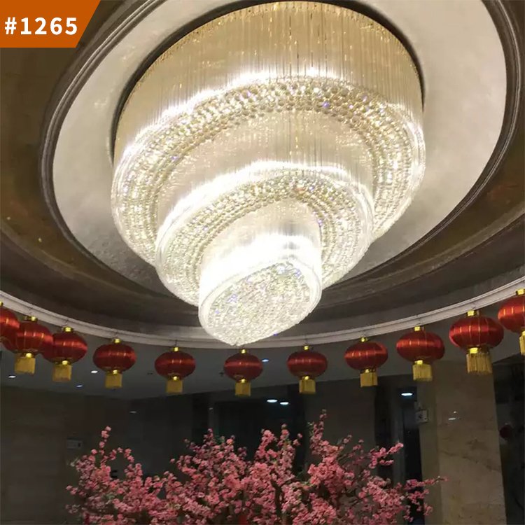 chandelier crystal lights commercial center custom project led chandelier light