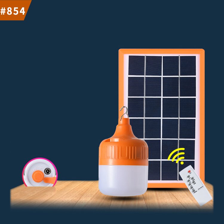 remote solar powered panel light outdoor waterproof led emergency solar bulb