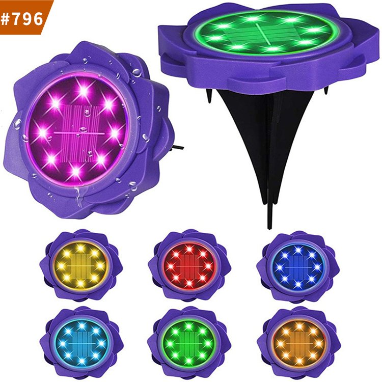 solar ground lights led solar disk light outdoor garden landscape lighting