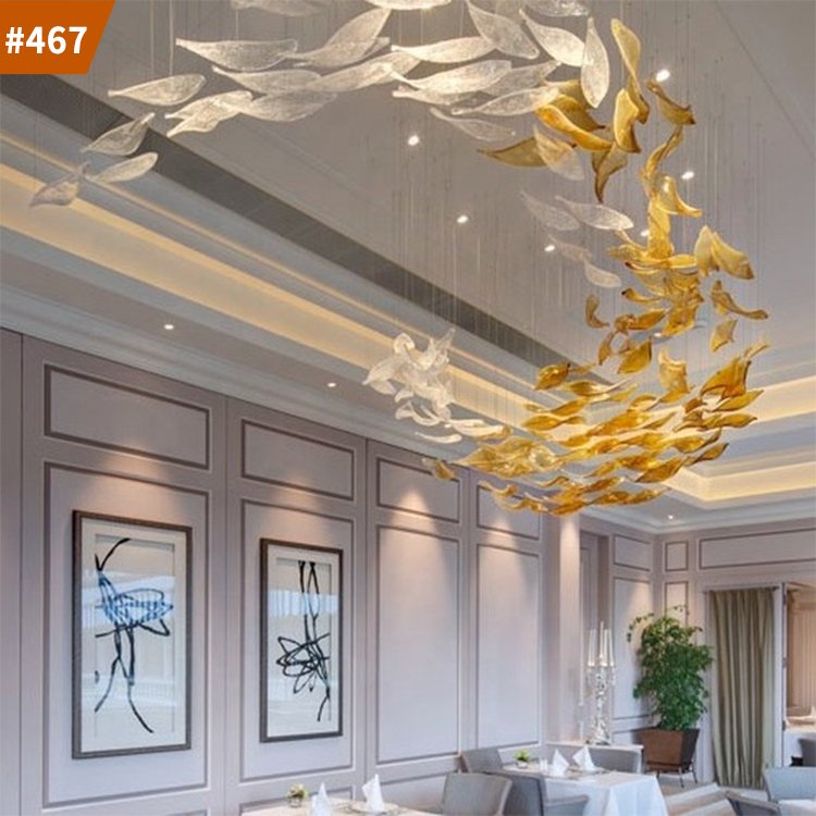 luxury restaurant big pendant lamps modern hanging chandelier interior lighting