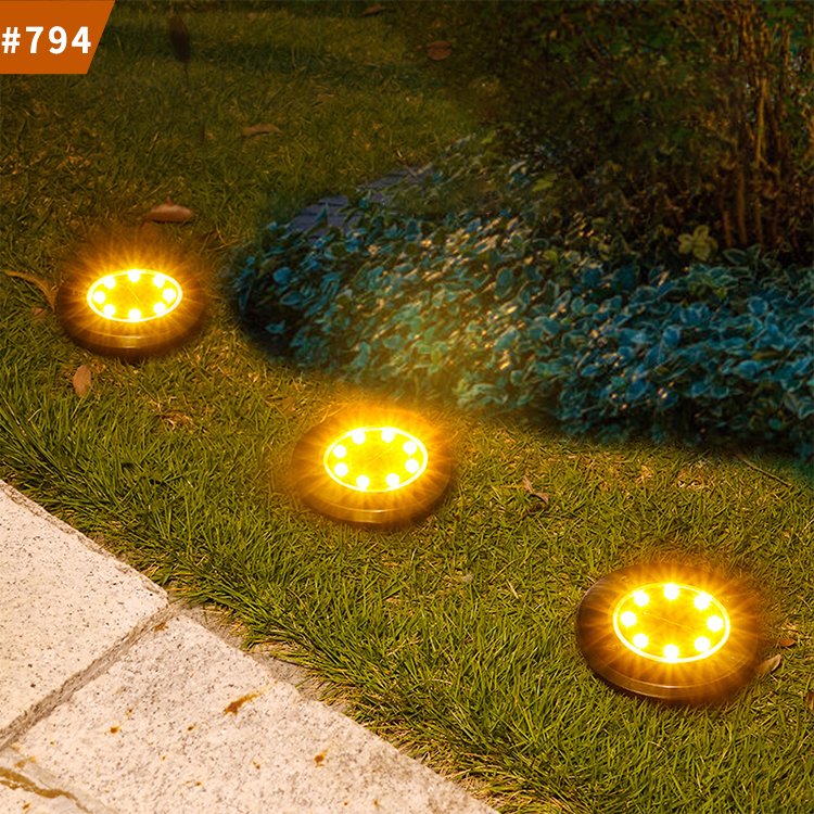 led solar lamp outdoor waterproof garden buried lights patio lawn stairs steps
