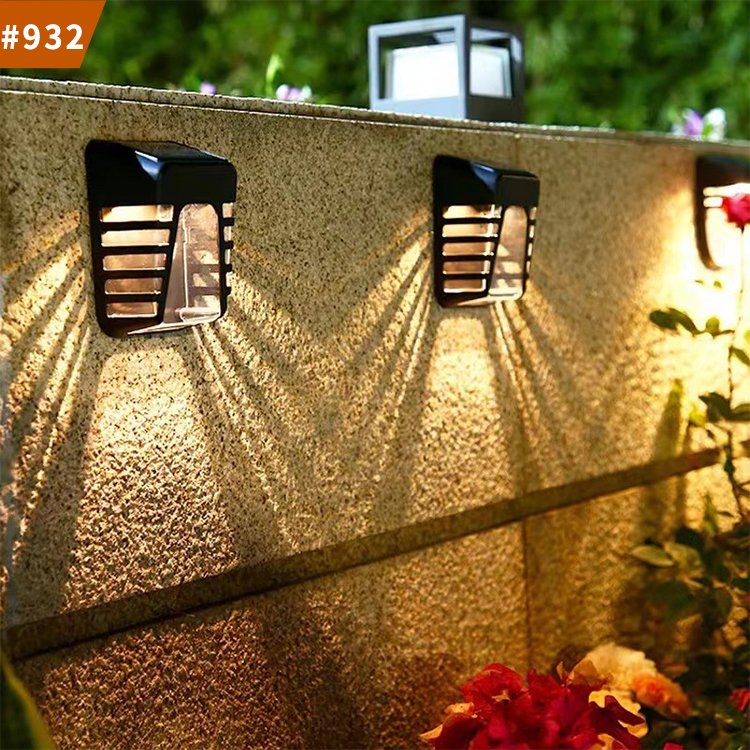 outdoor fence smart solar garden light ip65 light corridor solar wall lighting