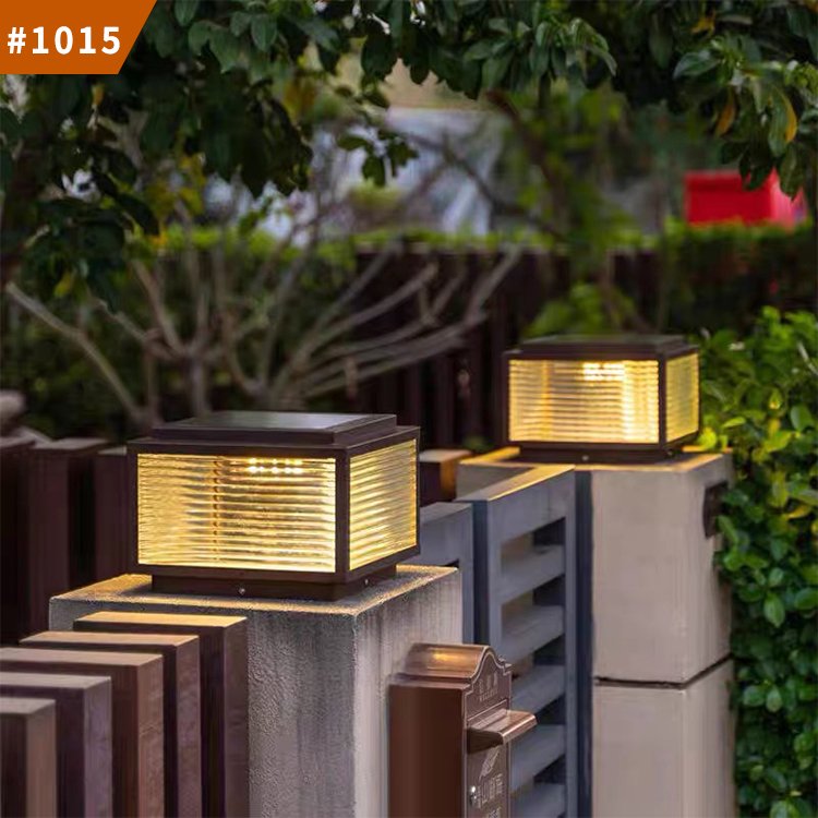garden pillar main gate door pillar light solar powered outdoor pillar lamp