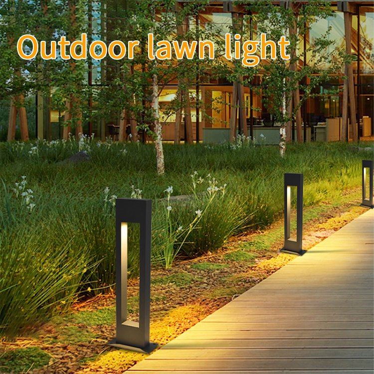 modern waterproof pillar bollard lights outdoor garden led lawn light
